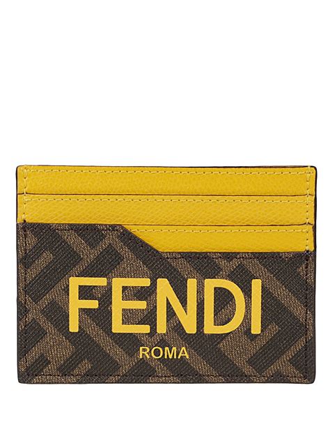 fendi slide out card holder|fendi card holder men.